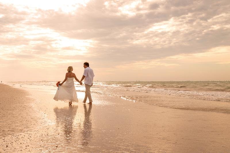 sunset beach elopement photographer